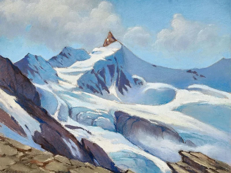 1872-Franz Peter Birbaum - Il Zinalrothorn